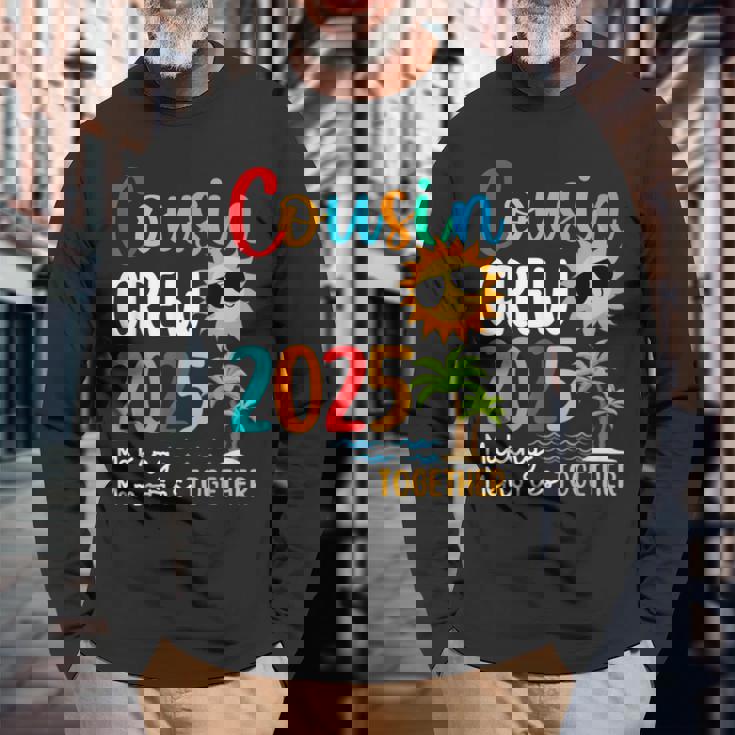 Cousin Crew 2025 Summer Vacation Beach Family Trips Matching Long Sleeve T-Shirt Gifts for Old Men