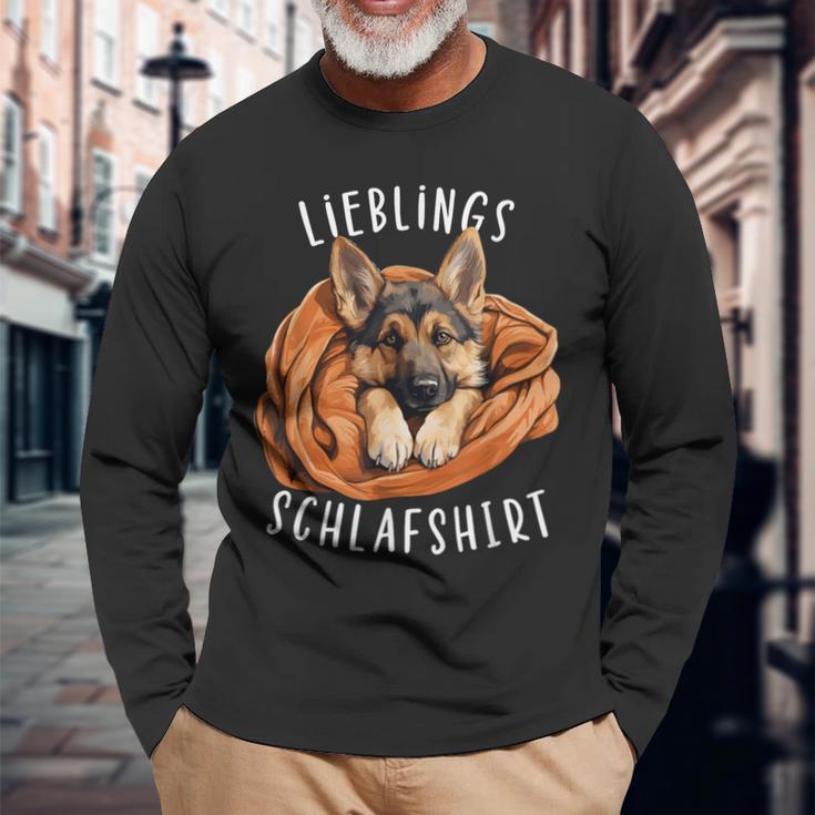 Cute Dog Official Favourite Sleep Shepherd Langarmshirts Geschenke für alte Männer