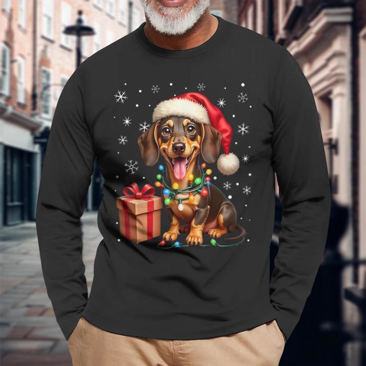 Dachshund Christmas Dachshund Langarmshirts Geschenke für alte Männer