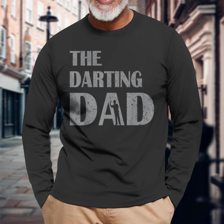 The Darting Dad Dartsport Darter Sprüche Dartboard Langarmshirts Geschenke für alte Männer