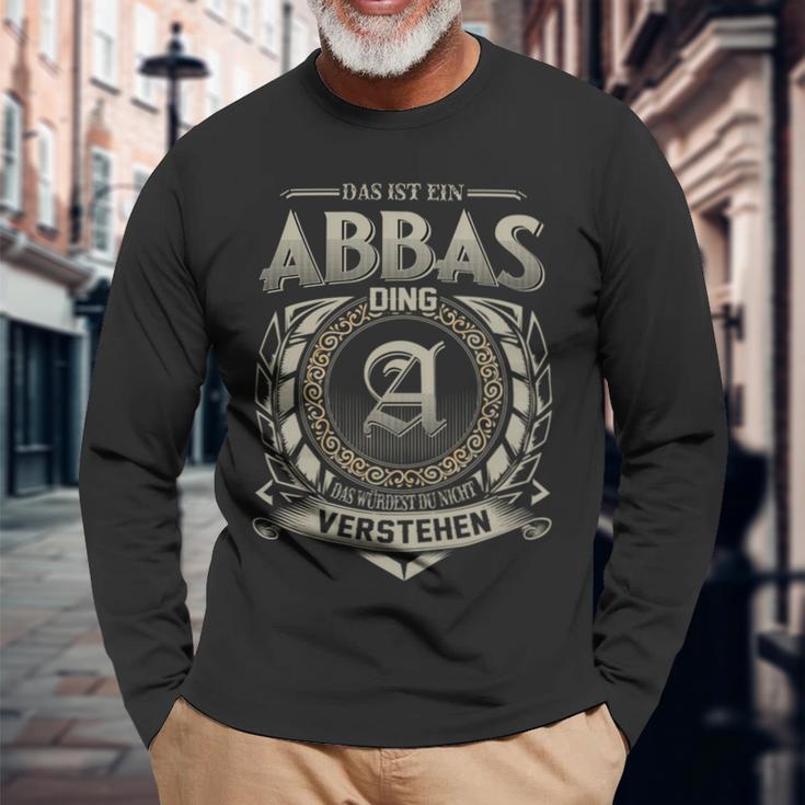 Das Ist Ein Abbas Ding Abbas Name Langarmshirts Geschenke für alte Männer