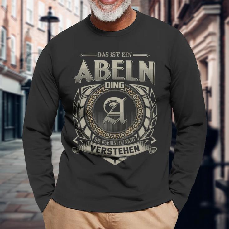 Das Ist Ein Abeln Ding Abeln Name Langarmshirts Geschenke für alte Männer