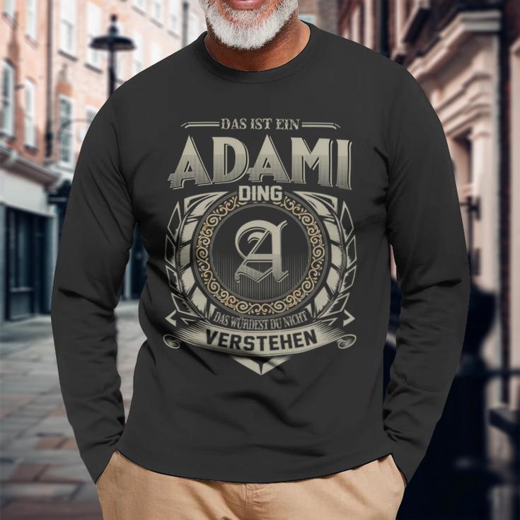 Das Ist Ein Adami Ding Adami Name Langarmshirts Geschenke für alte Männer