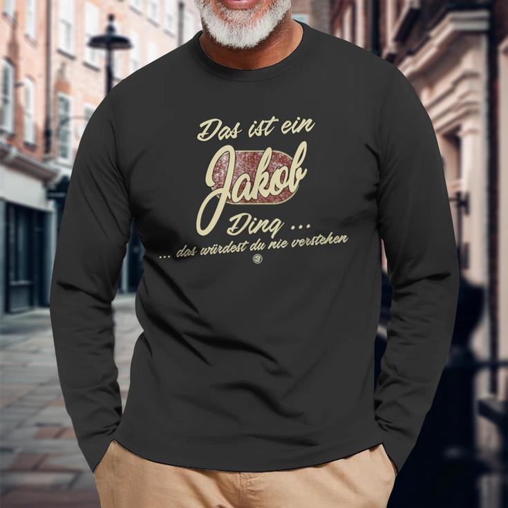 Das Ist Ein Jakob Ding Family Langarmshirts Geschenke für alte Männer