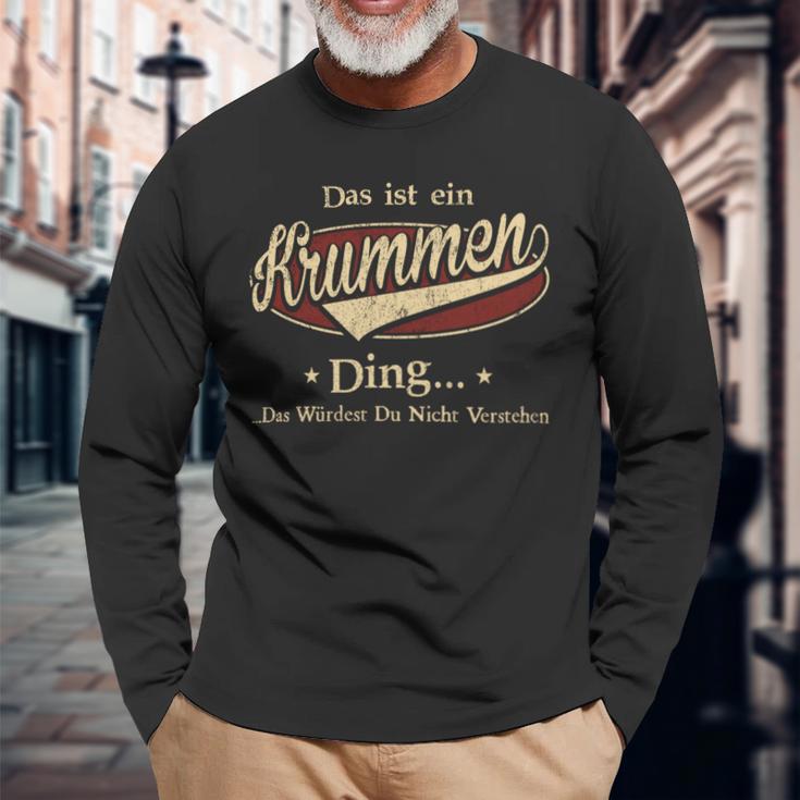 Das Ist Ein Krummen Ding Das Würdest Du Nicht Verstehen Krummen Name Langarmshirts Geschenke für alte Männer