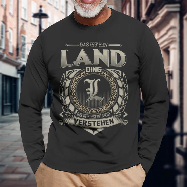 Das Ist Ein Land Ding Land Name Langarmshirts Geschenke für alte Männer