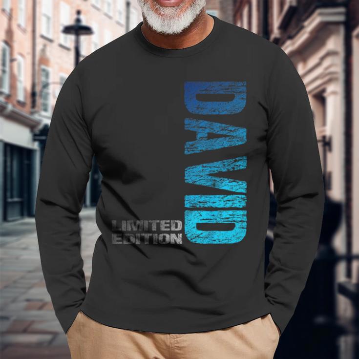 David Name First Name Boy Man Birthday Langarmshirts Geschenke für alte Männer