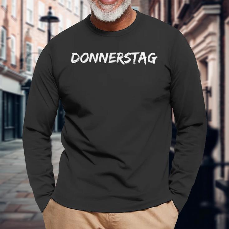 All Days Of The Week Day Of The Week Langarmshirts Geschenke für alte Männer