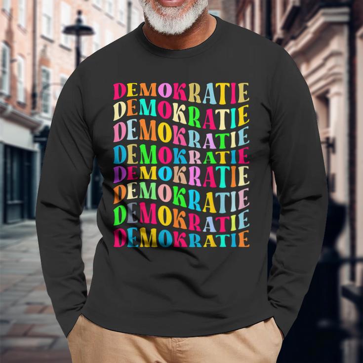 Demokratie Haltung Langarmshirts Geschenke für alte Männer