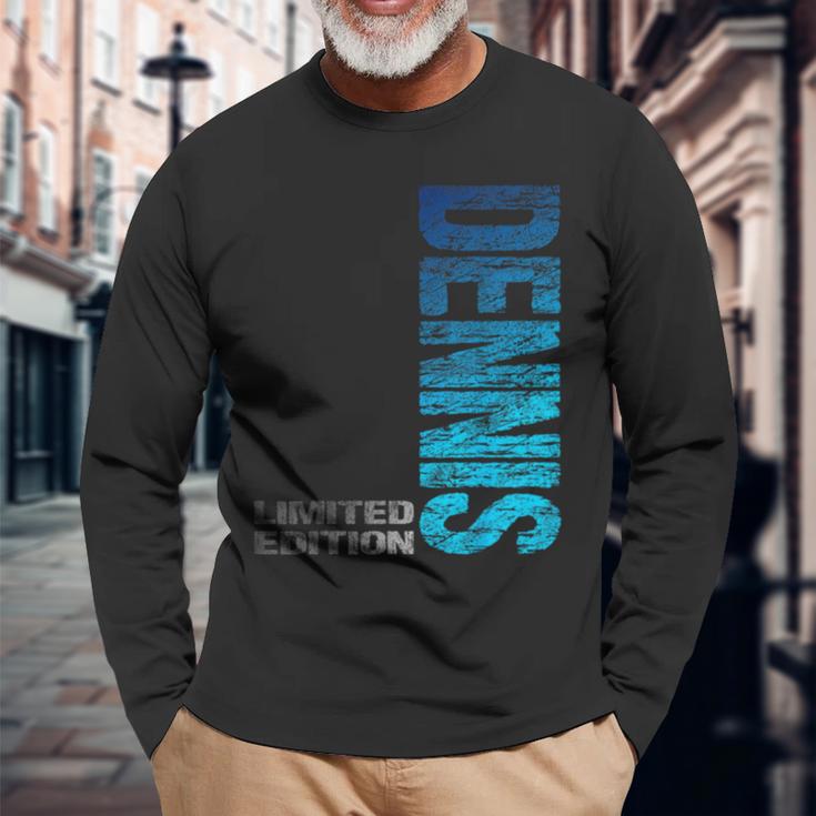 Dennis Name First Name Boy Man Birthday Langarmshirts Geschenke für alte Männer