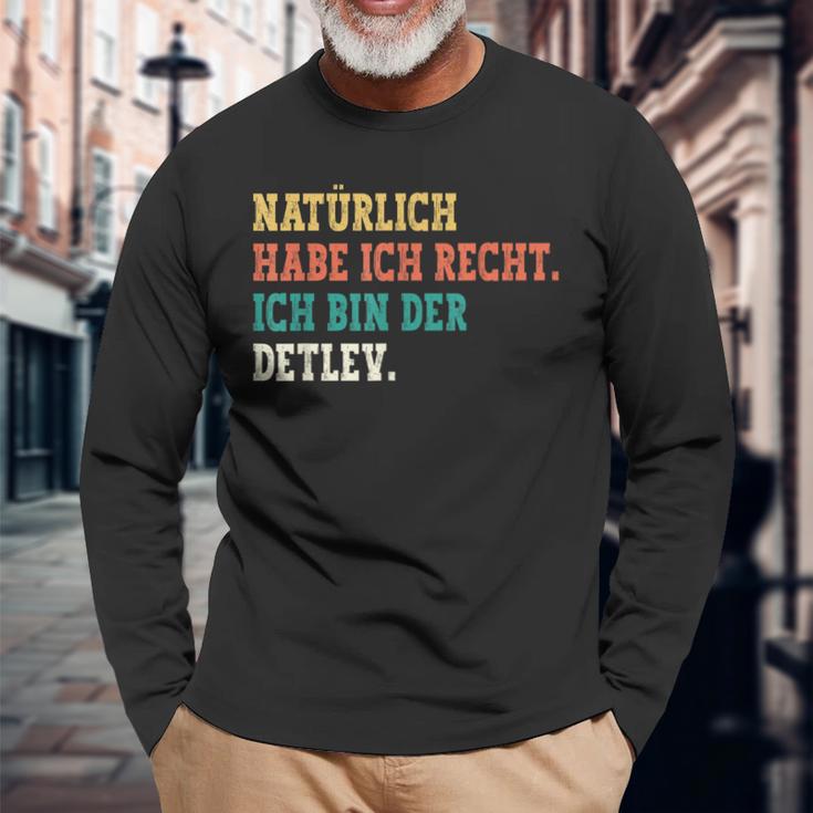 Detlev Saying First Name Name Detlev Langarmshirts Geschenke für alte Männer