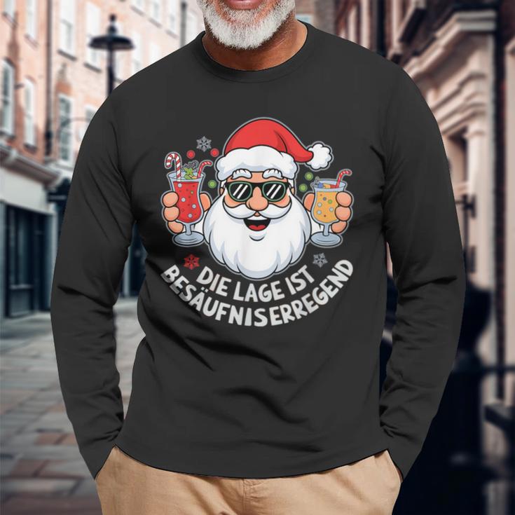 Die Lage Ist Besäufniserregend Christmas Langarmshirts Geschenke für alte Männer