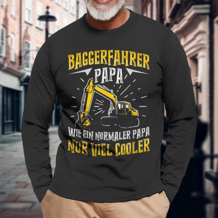 Digger Driver Dad Construction Machine Digger Driver Slogan Langarmshirts Geschenke für alte Männer