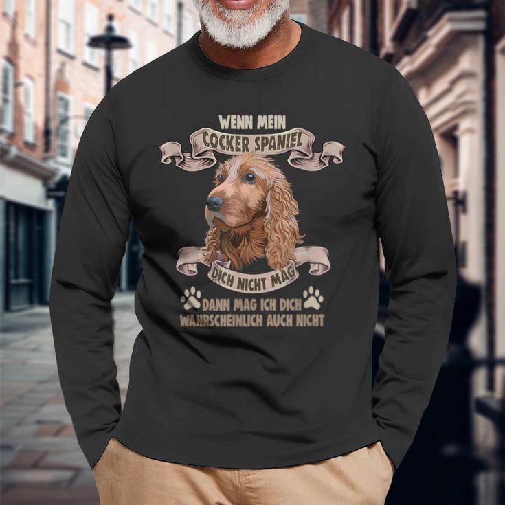 Dog Saying For Dog Lovers Cocker Spaniel Langarmshirts Geschenke für alte Männer