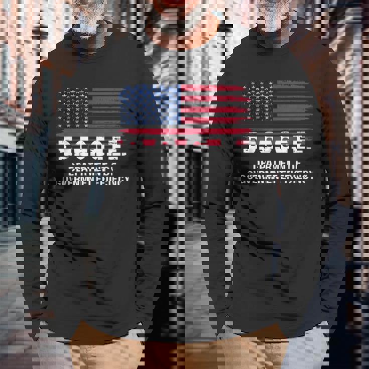 Doge Department Of Government Efficiency DOGE Government Long Sleeve T-Shirt Gifts for Old Men