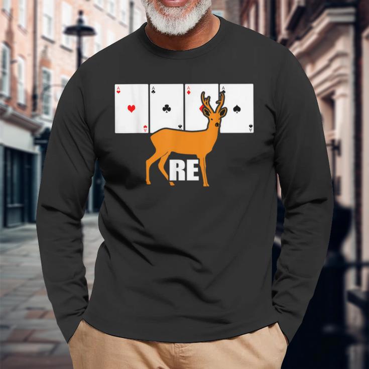 Double Head Card Game Re Langarmshirts Geschenke für alte Männer