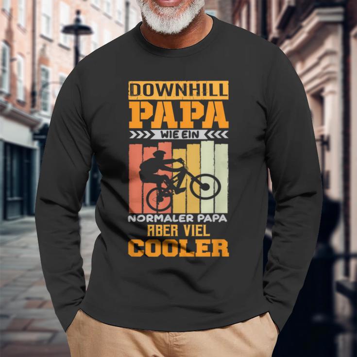 Downhill Papa Bicycle Bike Mtb Langarmshirts Geschenke für alte Männer