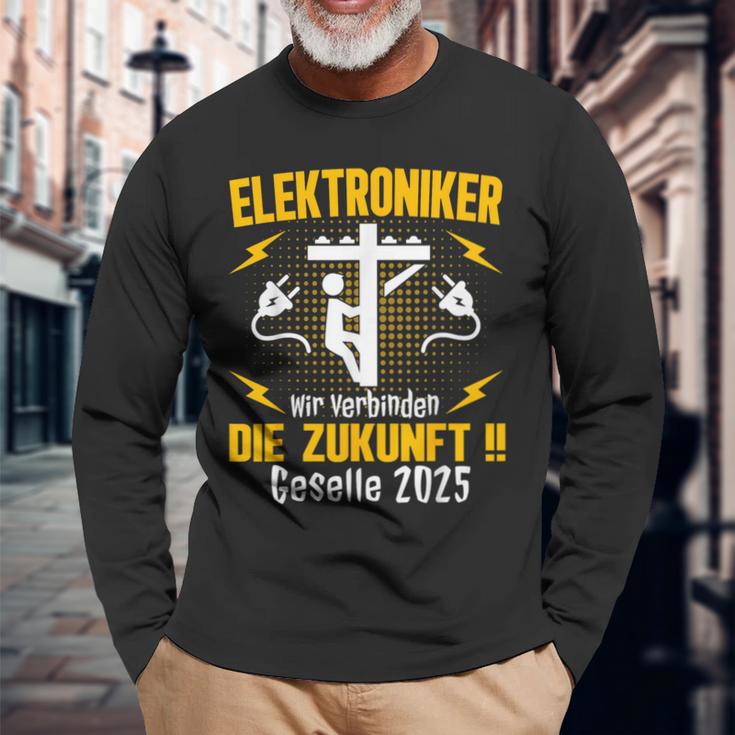 Elektroniker Azubi Ausbildung Gesellenprüfung Geselle 2025 Langarmshirts Geschenke für alte Männer