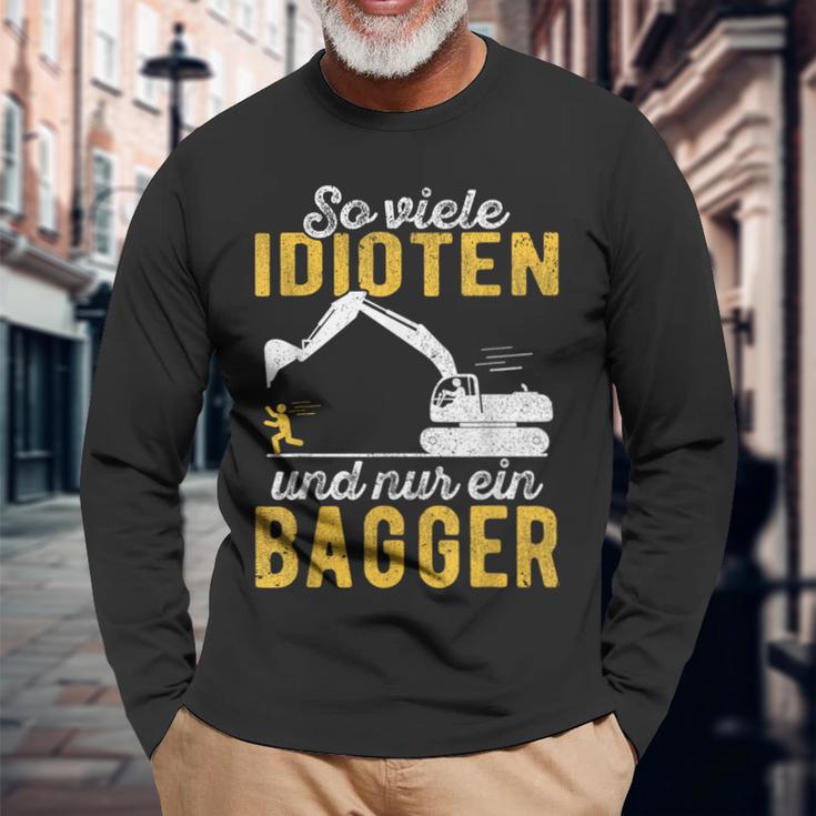 Excavator Driver Digger Guide Construction Worker Construction Nur Ein Digger Langarmshirts Geschenke für alte Männer