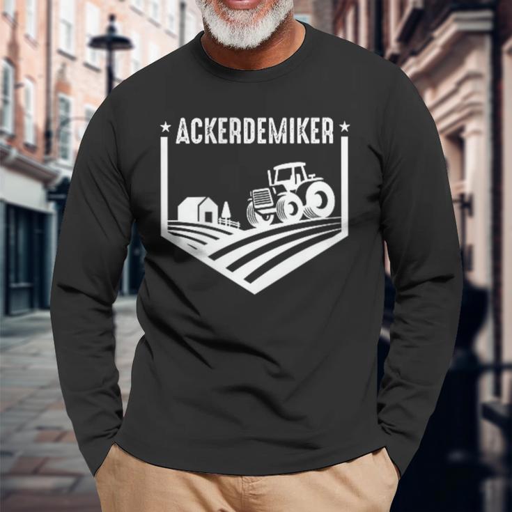 Farmer Tractor Lovers Farmers Child Pocket Print Farmers Demic Langarmshirts Geschenke für alte Männer