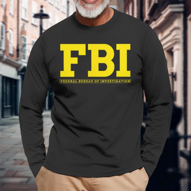 Fbi Federal Office For Investigation Officers 2-Sided Langarmshirts Geschenke für alte Männer