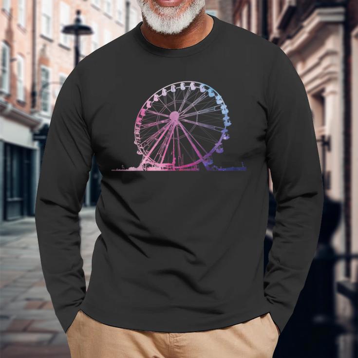 Ferris Wheel Fair Lovers Kirmes Fan Langarmshirts Geschenke für alte Männer