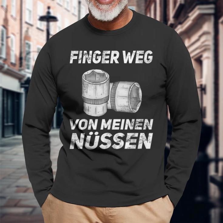 Finger Wegon Mein Nüs Car Mechanic Screwdriver S Langarmshirts Geschenke für alte Männer