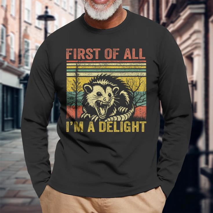 First Of All I'm A Delight Langarmshirts Geschenke für alte Männer