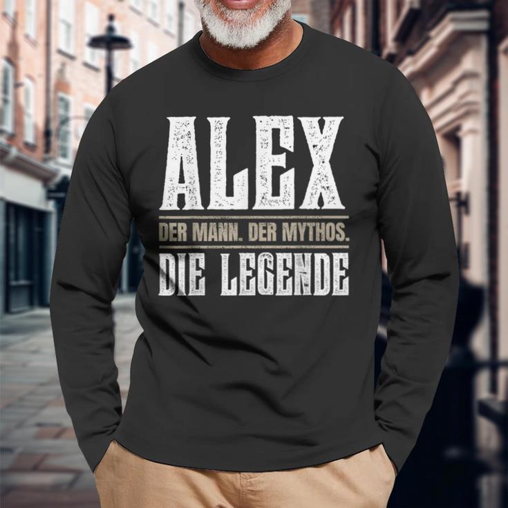 First Name Alex Name Alex Langarmshirts Geschenke für alte Männer