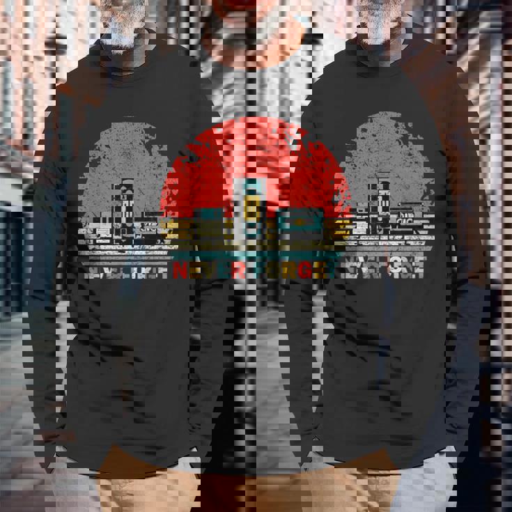 Never Forget Floppyhs Cassette Retrointage Divertido Camiseta de manga larga Regalos para ancianos