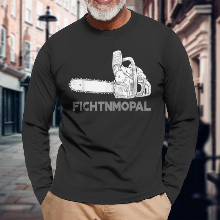 Förster Geschenke Chainsaw Fichtnmopal Mundart S Langarmshirts Geschenke für alte Männer