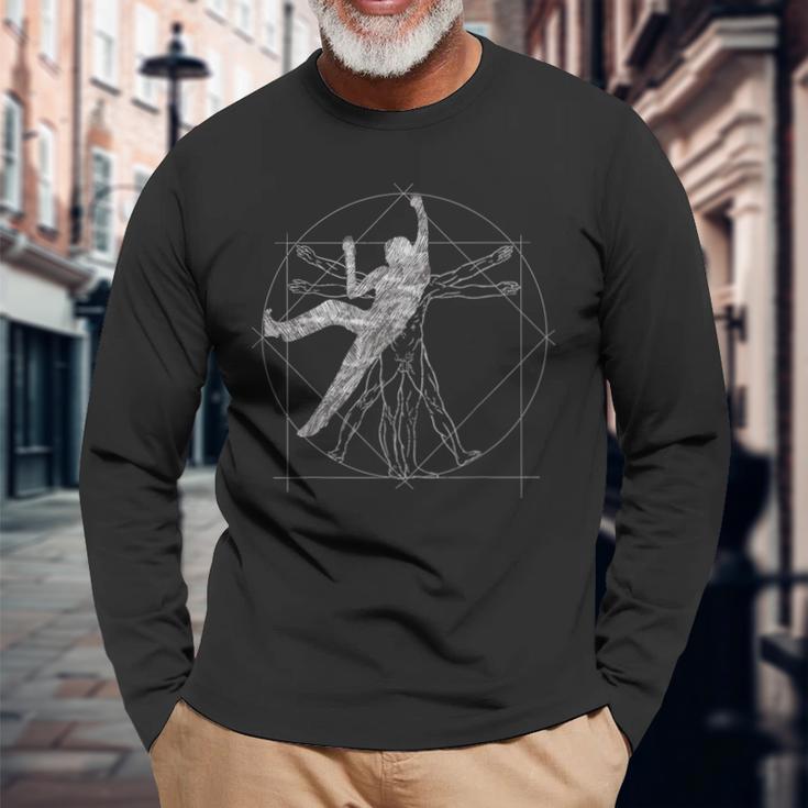 Freeclimberitruvian Man Climbing Bouldering Langarmshirts Geschenke für alte Männer