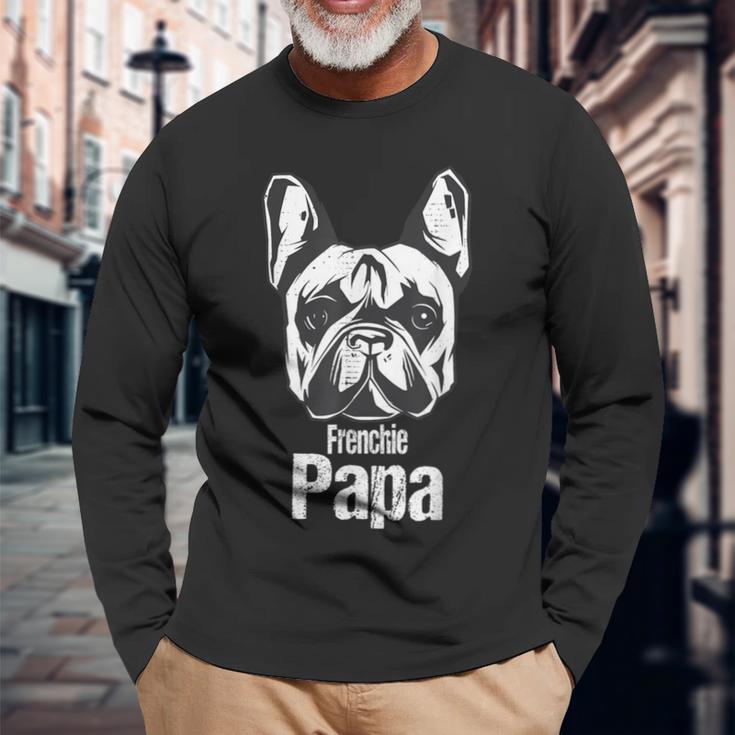 French Bulldog Papa- Frenchie French Bulldog S Langarmshirts Geschenke für alte Männer