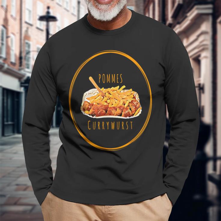 French Currywurst Barrier Mayo Ketchup Langarmshirts Geschenke für alte Männer