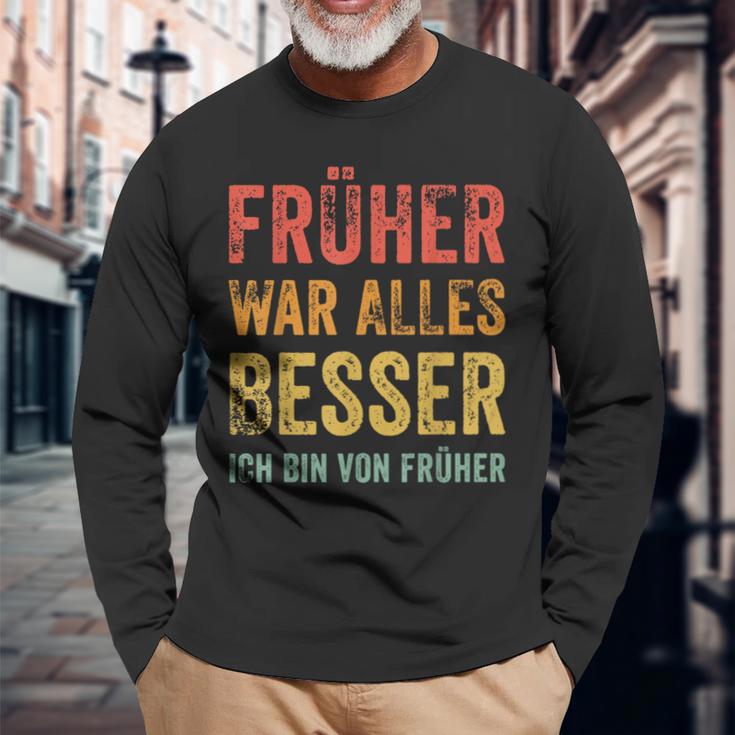 Früher War Alles Besser Ich Binon Früher Langarmshirts Geschenke für alte Männer