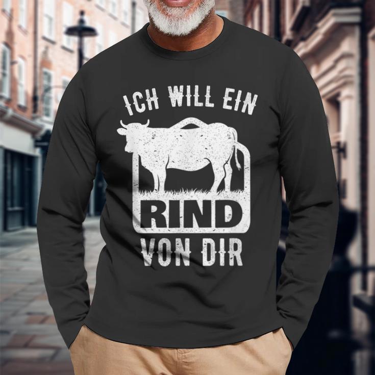 Agriculture Saying I Will A Rindon Dir Fun Langarmshirts Geschenke für alte Männer