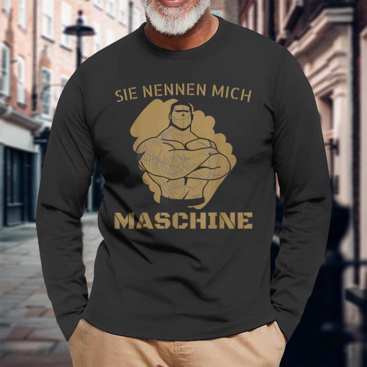 Bodybuilder Training Ich Name Mich Machine Langarmshirts Geschenke für alte Männer