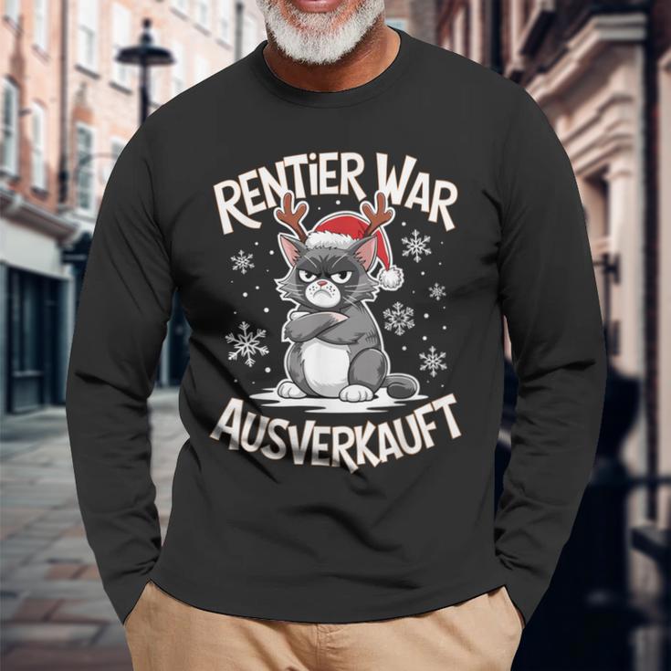 Christmas Cat Reindeer Was Out Sold Out Langarmshirts Geschenke für alte Männer