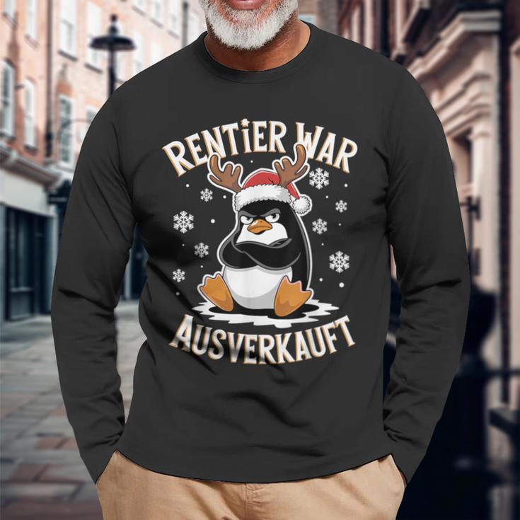 Christmas Penguin Reindeer Was Out Sold Out Langarmshirts Geschenke für alte Männer