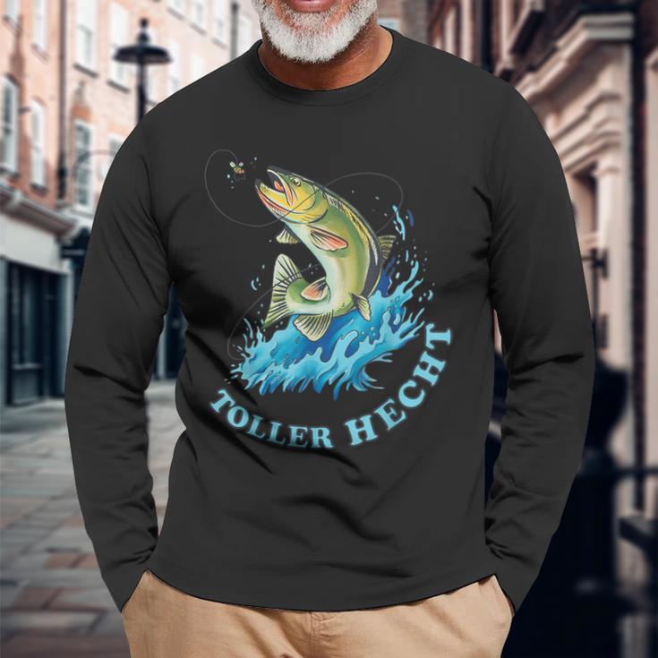 Fishing Saying With Fish And Bait Langarmshirts Geschenke für alte Männer