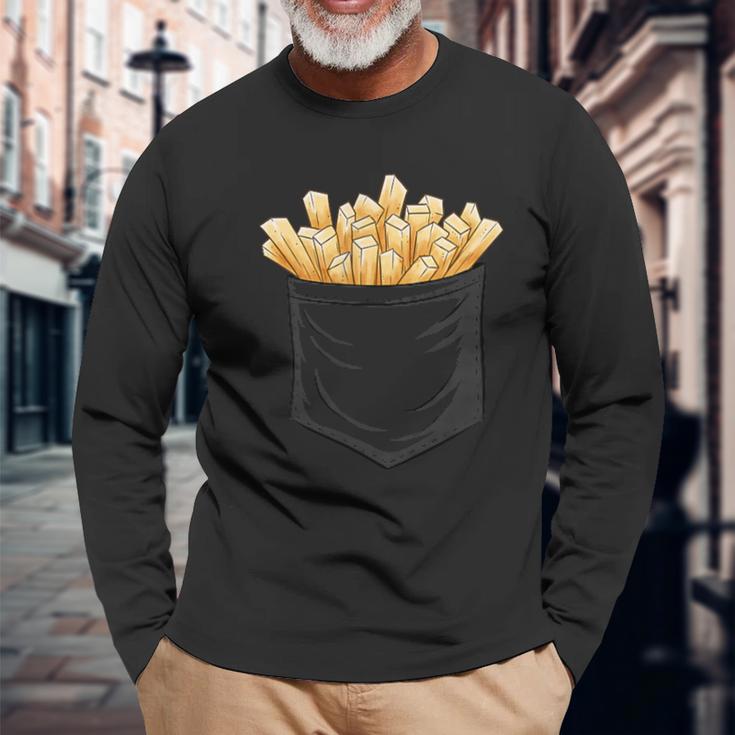 Fries Fast Food Chips In Your Bag Langarmshirts Geschenke für alte Männer