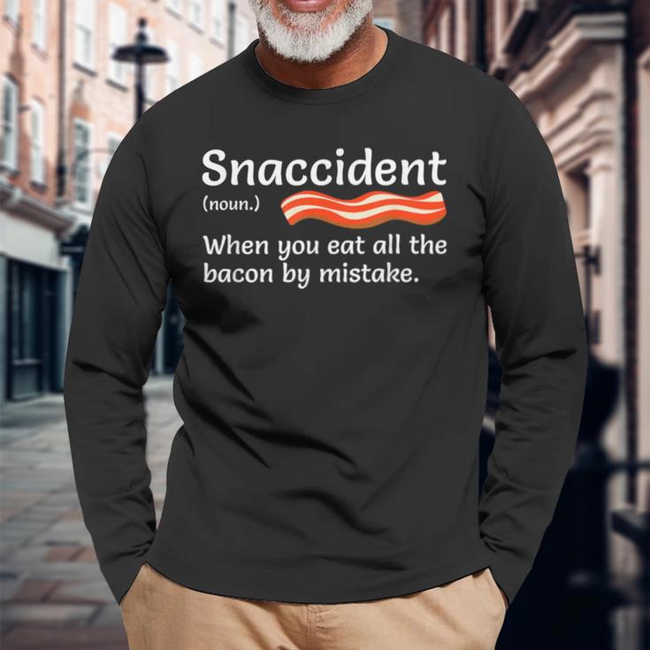 Good Bacon Snaccident Food From Accident Langarmshirts Geschenke für alte Männer