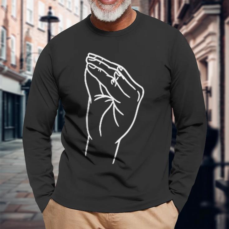 Italian Hand Gesture Italy Italiano Langarmshirts Geschenke für alte Männer