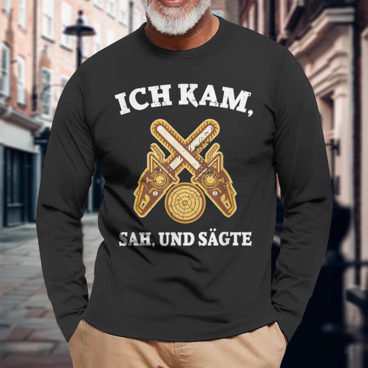 Lumberjack Forest Forestry Langarmshirts Geschenke für alte Männer