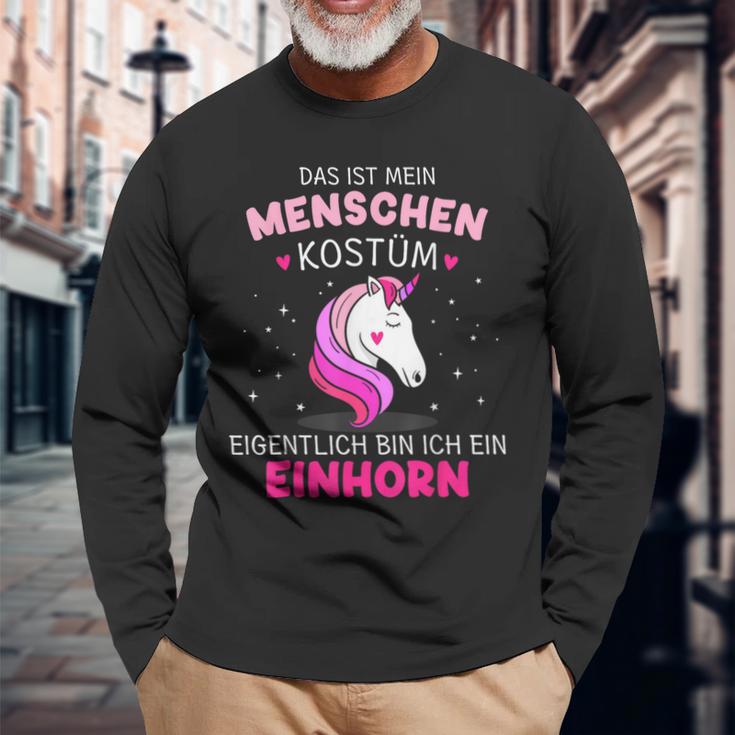 People Costume Unicorn For Carnival Fancy Dress Langarmshirts Geschenke für alte Männer