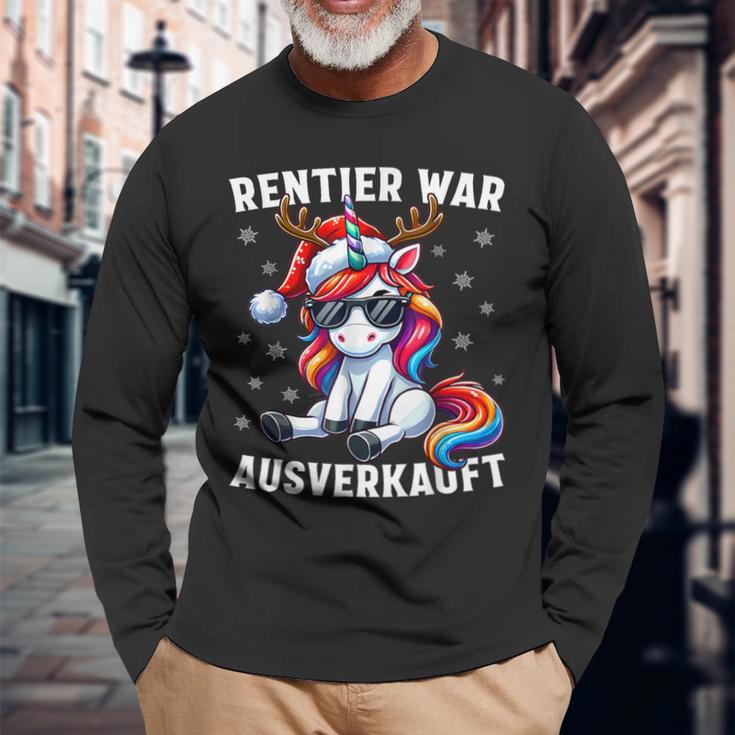 Reindeer Was Out Sold Reindeer Christmas Langarmshirts Geschenke für alte Männer