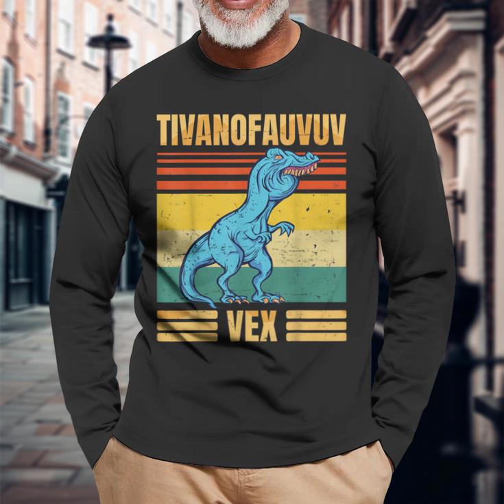 T-Rex Tyrannosaurus Tivanofauvuvex Meme Langarmshirts Geschenke für alte Männer