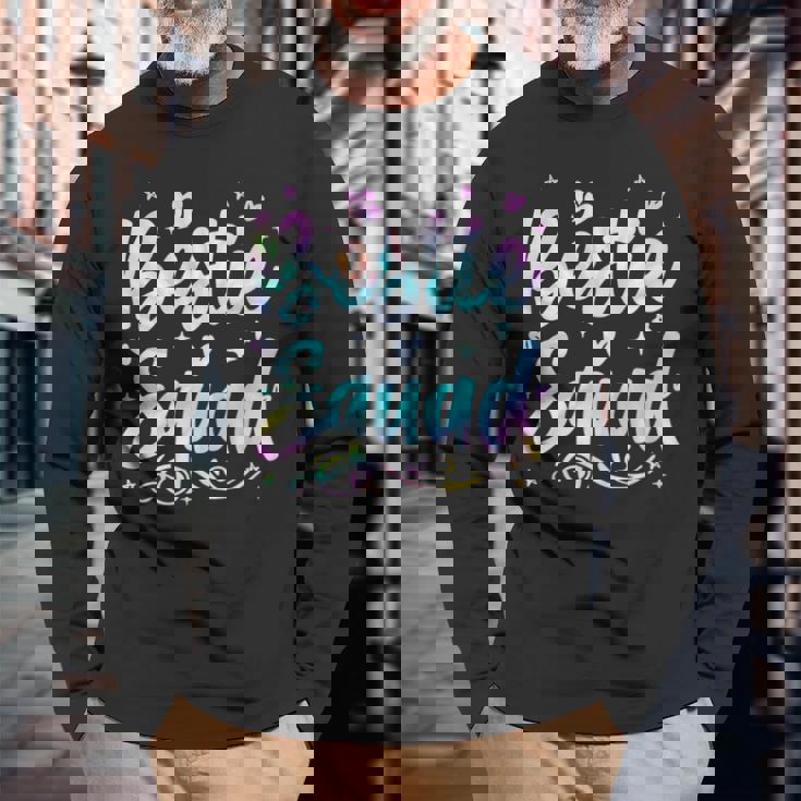 Tie Dye Best Friend Matching Bestie Squad Bff Cute Long Sleeve T-Shirt Gifts for Old Men