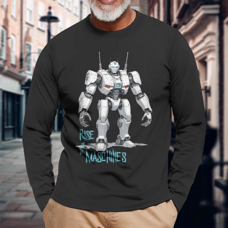 Futuristic Technology Warrior Battle Mech Sci-Fi Robot Long Sleeve T ...
