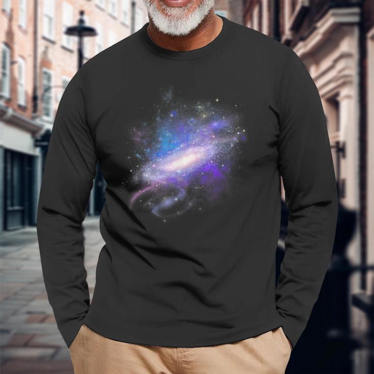 Galaxy Space Planets Universe Stars Moon Astronomer Langarmshirts Geschenke für alte Männer